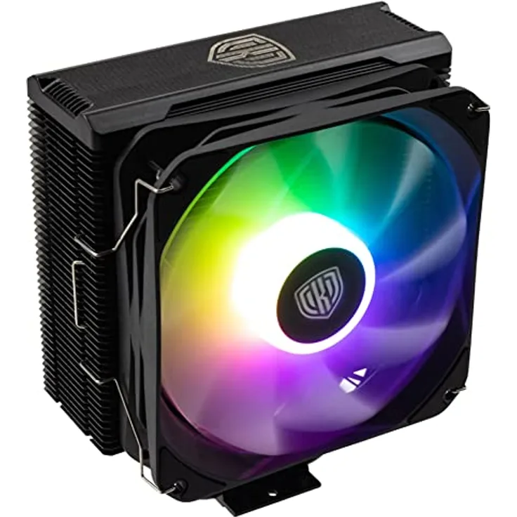 Kolink CPU Kühler RGB Umbra EX-180 - Prozessor Kühler -Leise Prozessor Lüfter 120mm mit ARGB-Beleuchtung 4-Pin PWM - AMD AM4 CPU - Intel LGA1700/1200/20XX/115