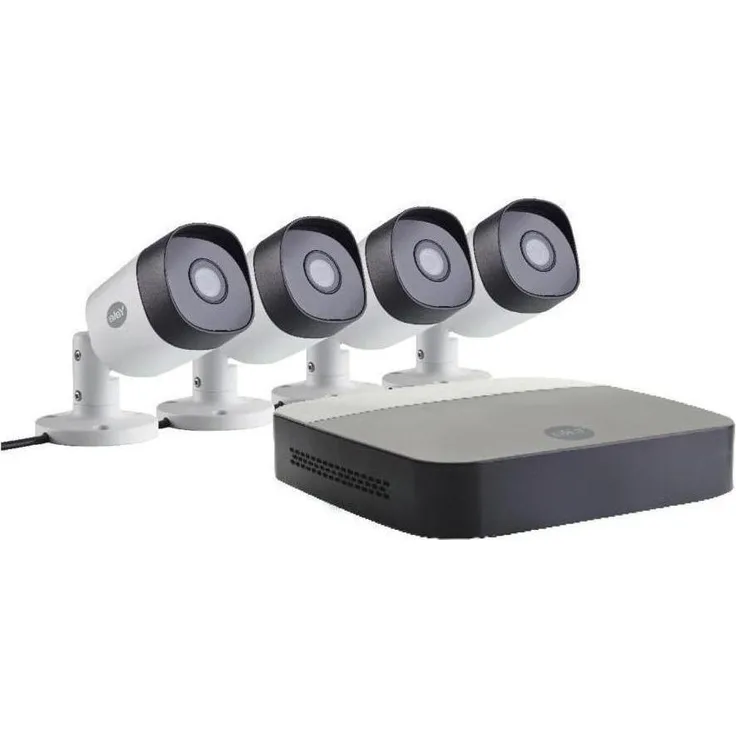 Yale YA-SV4C4ABFX2, Smart Home CCTV Kit XL mit 4 Full HD Außenkameras, IP67 wetterfest, intelligente Erkennung