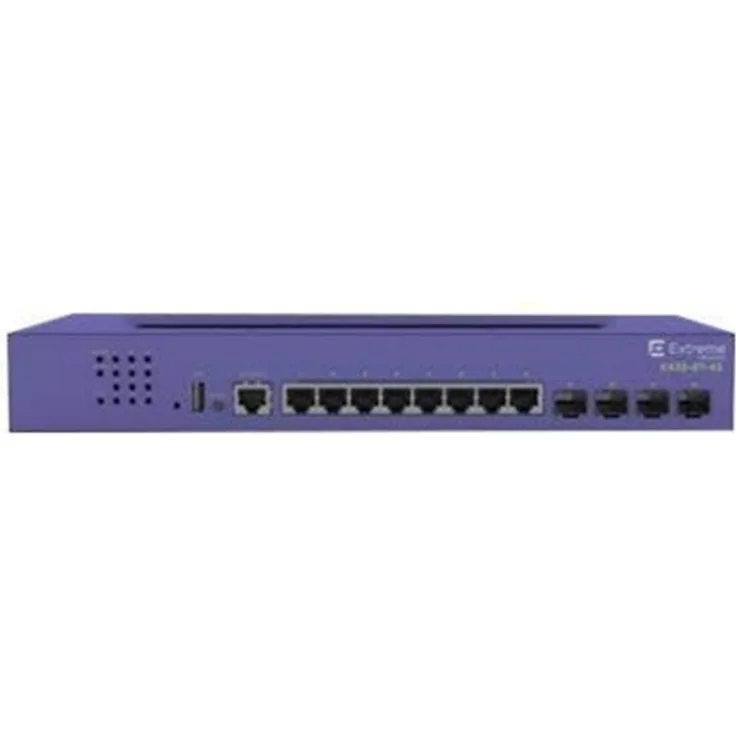 Extreme Networks ExtremeSwitching X435-8T-4S, Managed Switch mit 8 x 10/100/1000 und 4 x SFP Uplinks, Rack-montierbar