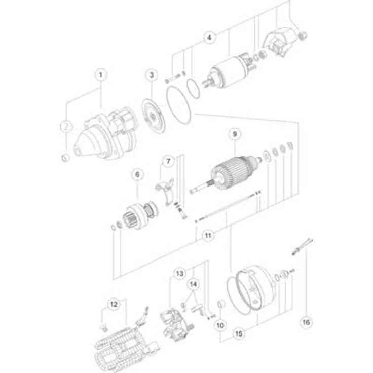 MAHLE ORIGINAL MS 190 Starter Anlasser, 2,7kW, 12V für LKW, 9 Zähne, Uhrzeigersinn – Bild 1