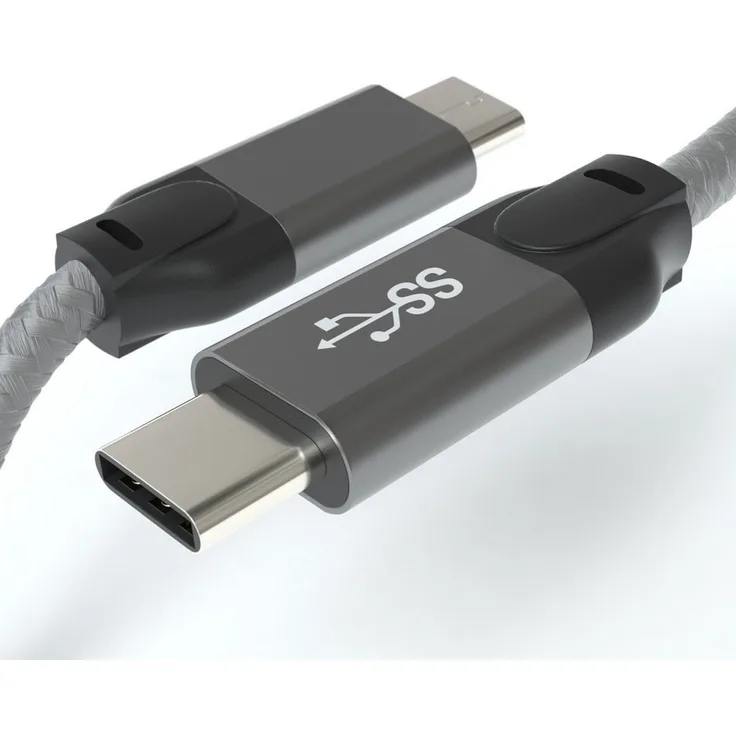 JAMEGA USB C Kabel Typ-C 3.2 Gen 2x2, 100W, 4K 60Hz PD Monitorkabel, 20 GBit/s, Schwarz, 200 cm
