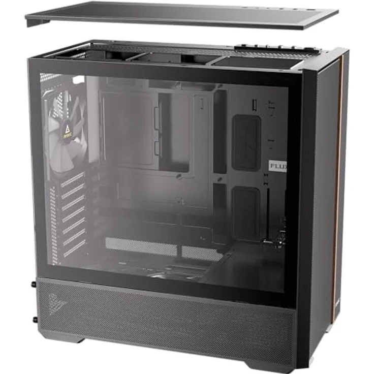 Antec FLUX Rear Midi Tower PC Gehäuse, ATX/Micro-ATX/ITX, schwarz, mit RGB-Beleuchtung und verbessertem Kabelmanagement – Bild 22