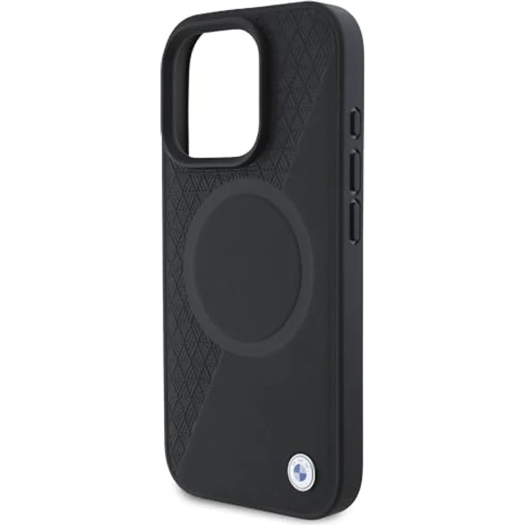 BMW Sign Leather Half Textured Circle MagSafe Hülle für iPhone 16 Pro Max - schwarz – Bild 6