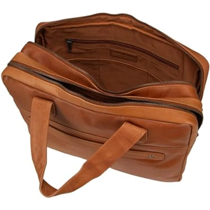 Greenburry Fiorentina Aktentasche aus Leder, 37 cm für Laptops bis 15.75", mit flexiblen Fächern und Trolley-Aufsteckfunktion – Bild 5