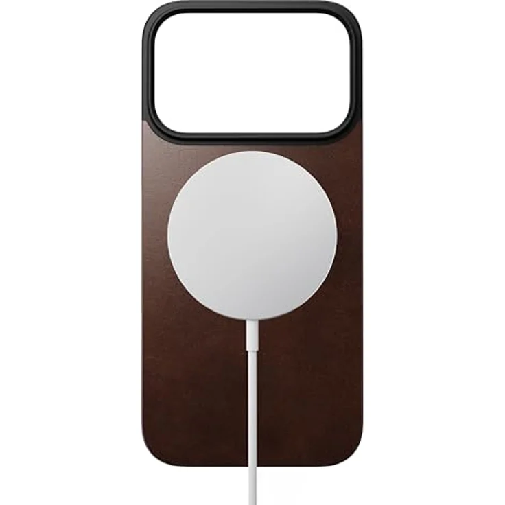 NOMAD Magnetic Leather Backcover MagSafe für iPhone 17 Pro, ultradünnes Echtleder-Backcover in Rustic Brown, MagSafe-kompatibel mit stabilem Fiberglass-Kern und weicher Mikrofaser-Innenseite – Bild 2