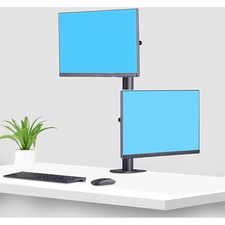 StarTech Dual Monitor Vertical Mount, Tischhalterung für 2 x 49 Zoll Ultrawide Displays, 16 kg Tragkraft, Schwarz – Bild 9