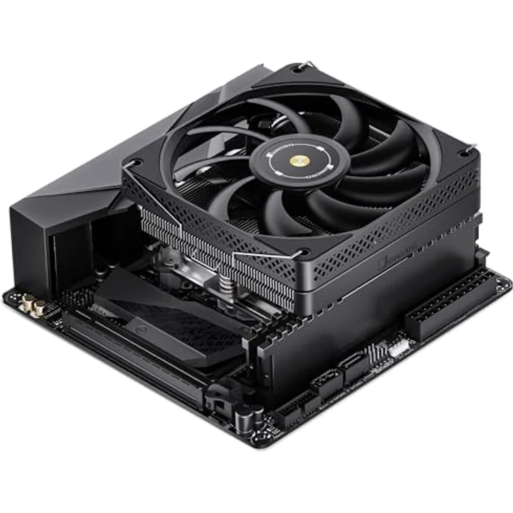 Jonsbo HP600 Low-Profile CPU-Kühler - 120mm, schwarz mit 6 Heatpipes – Bild 2