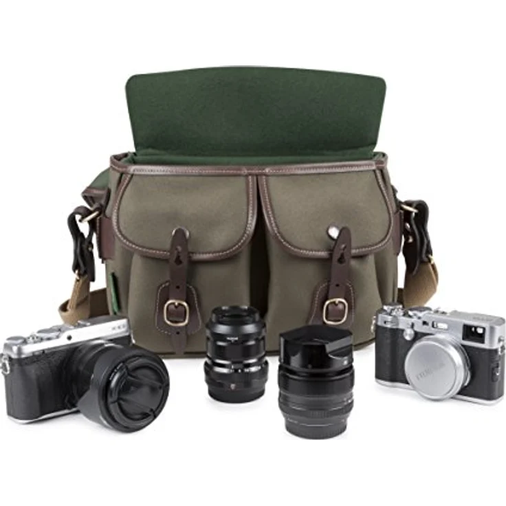 Billingham Small Pro – Tasche Rucksack FibreNyte (Schnellverschluss-System, Regenabweiser) grün und Toasten – Bild 8