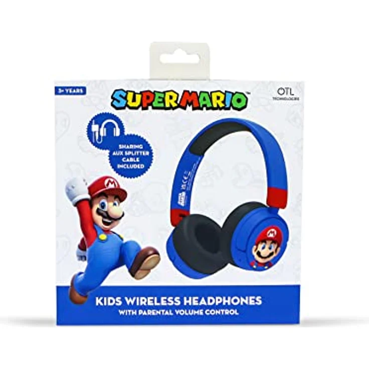 OTL Technologies SM1001 Super Mario Kabellose Kinder-Kopfhörer, Blau – Bild 2