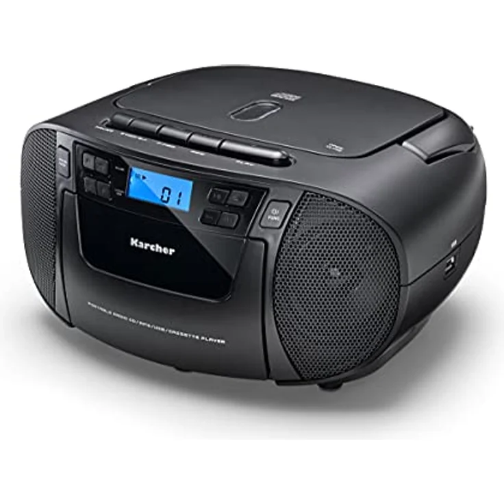 Karcher RR 5045 CD-Radio UKW AUX, CD, Kassette, UKW, USB Schwarz – Bild 2