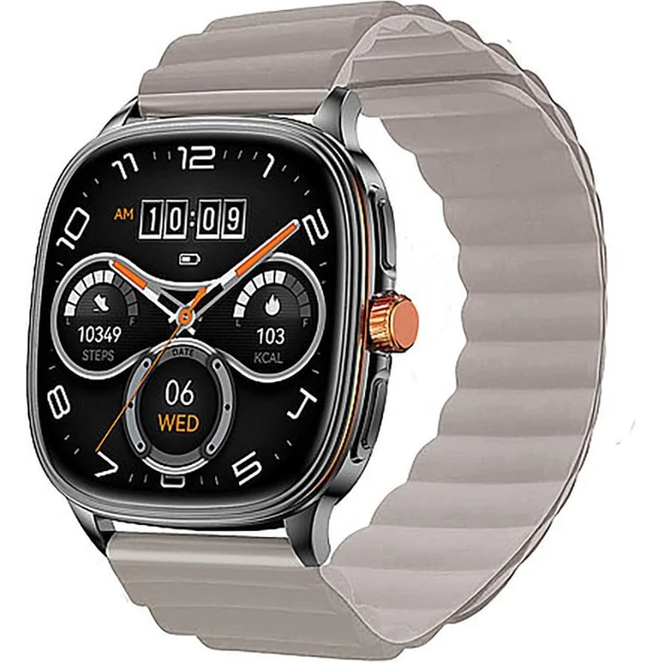 Atlanta 9750/7 Aktivitätstracker mit brillantem Display, IP68 wasserdicht, 2 Bänder in Schwarz und Beige