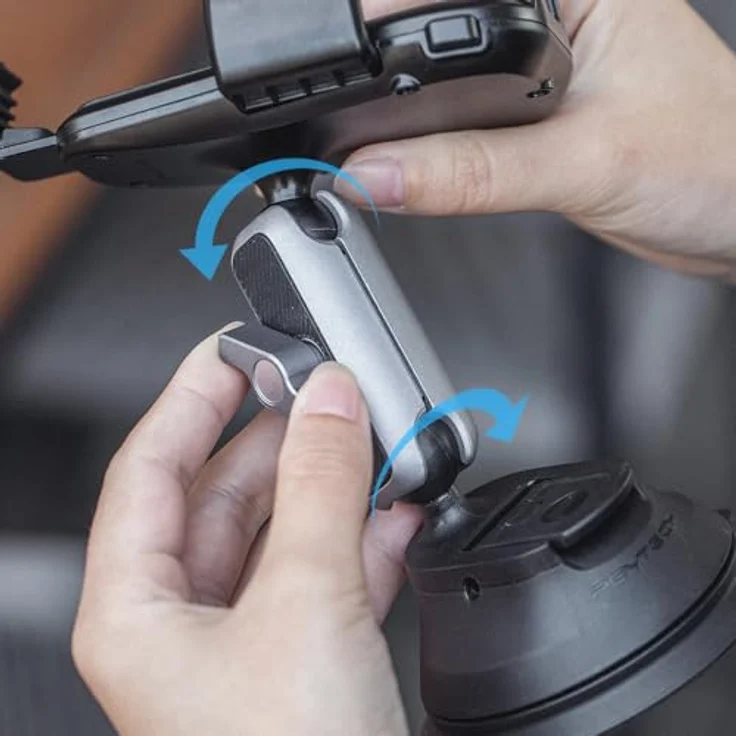 Pgytech P-PG-002, Smartphone Saugnapf Halterung für Windschutzscheibe, Schwarz mit verstellbaren Kugelgelenken – Bild 6