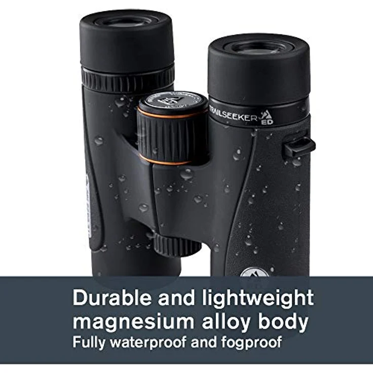 Celestron 71403 TrailSeeker ED 10 x 32 Dachkantprismenfernglas, Schwarz, voll vergütete Breitband-Linsen, BaK-4 Prismenglas – Bild 3