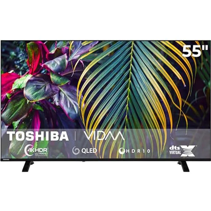 Toshiba 55QV1563DDW, 55 Zoll QLED Smart TV VIDAA mit 4K UHD, Dolby Vision HDR, Triple-Tuner, Bluetooth & Streaming Apps – Bild 1