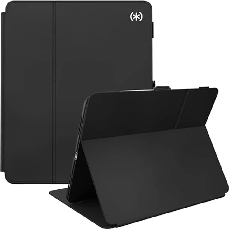 Speck iPad Pro 12,9–13 Zoll Hülle (Modell 2024, 7. Generation) mit Stifthalter und Kameraschutz, Multi-Range-Ständer, Balance Folio - Schwarz – Bild 2