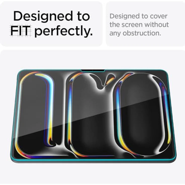 Spigen Glas.tR EZ Fit Schutzglas kompatibel mit iPad Pro 13 Zoll M4 (2024), Installationsschablone, Kristallklar, 9H Folie – Bild 5