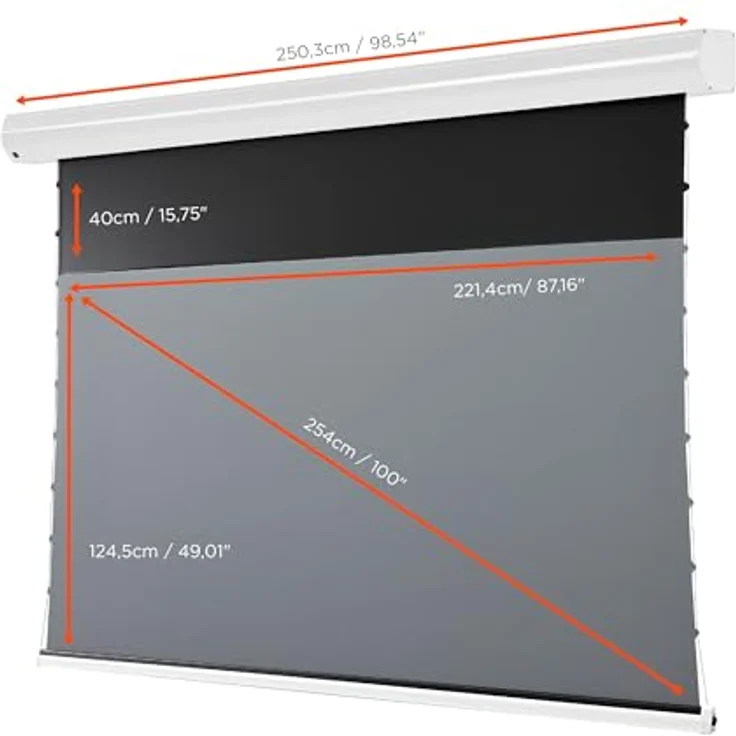 Celexon Leinwand Motor HomeCinema Plus Tension - CLR UST, 100" weiß (100", 16:9) – Bild 2