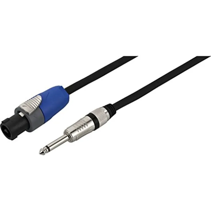 MONACOR MSCN-8100/SW Lautsprecherkabel (Speakon-Stecker / Klinkenstecker) 10m schwarz