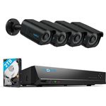 Reolink 4K Überwachungskamera Set RLK8-800B4-A, Aussenüberwachung, 8CH 2TB HDD NVR, 4X PoE IP Kamera, Personener-&Fahrzeugerkennung