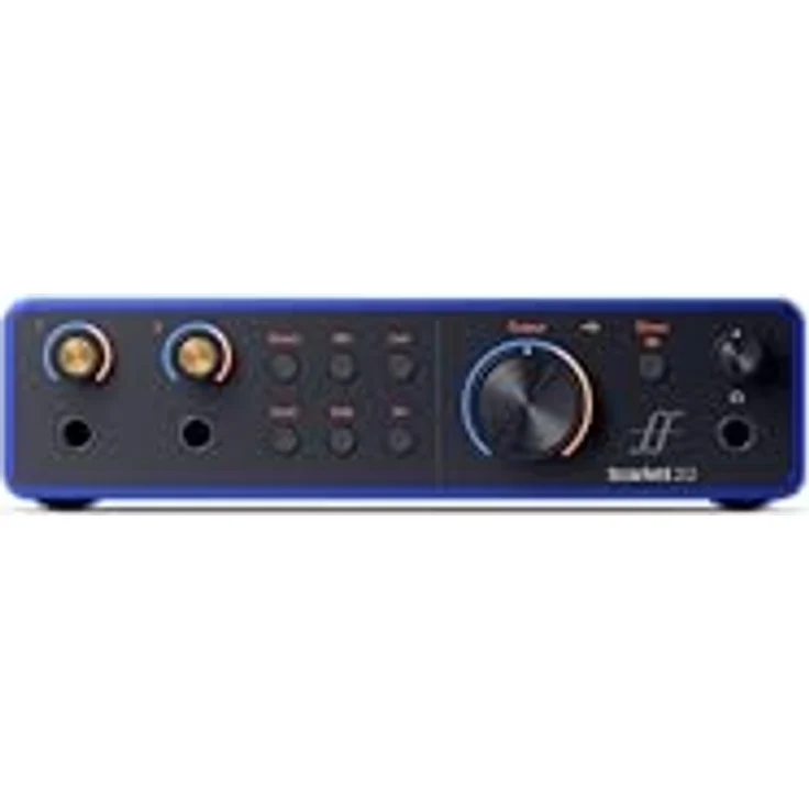 Focusrite Scarlett 2i2 Anniversary Edition USB-Audio-Interface, limitierte Auflage mit 2 Ein-/Ausgängen, ISA-blaues Aluminiumgehäuse, Softwarepaket inklusive Plug-ins, 24 Bit / 192 kHz Wandler, für Recording, Songwriting, Streaming und Podcasting – Bild 2