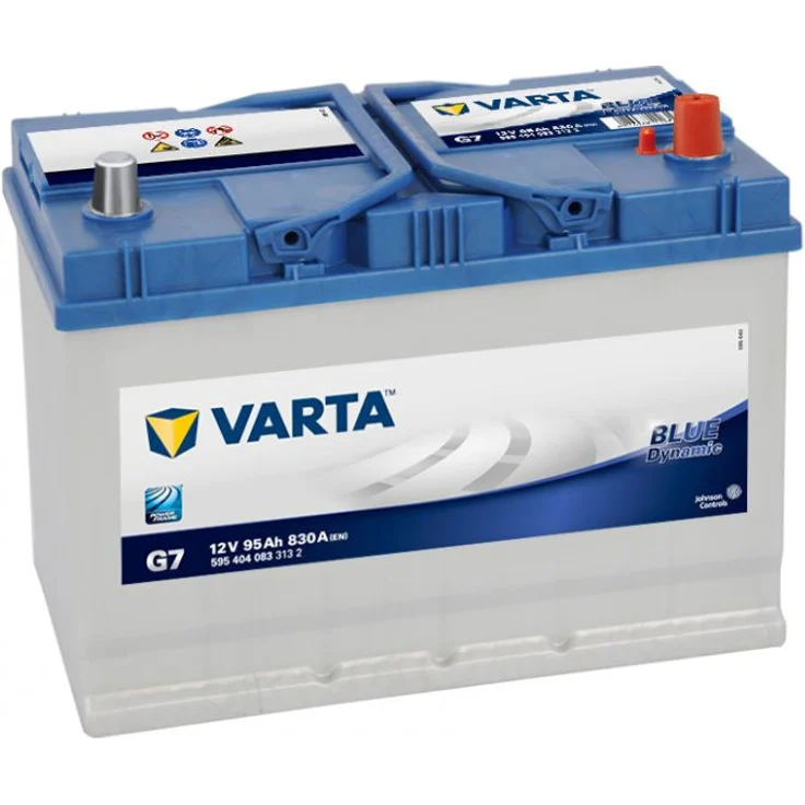VARTA G7 Blue Dynamic, 12V Autobatterie mit 95Ah und 830A Kälteprüfstrom, wartungsfrei