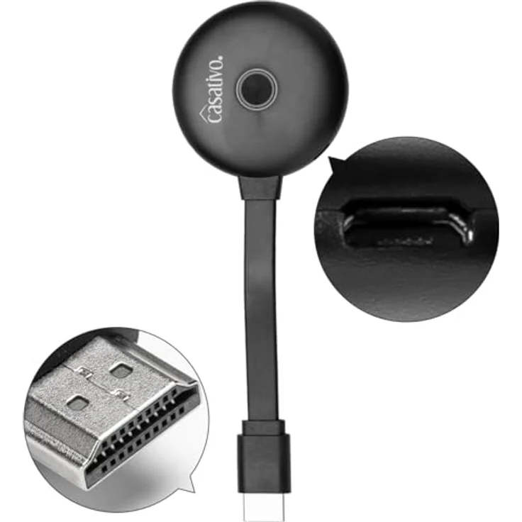 Casativo Streaming-Stick 4K Ultra HDMI, WLAN-Empfänger mit Miracast, AirPlay & DLNA, ideal für Gaming & große Beamer-Leinwände – Bild 9