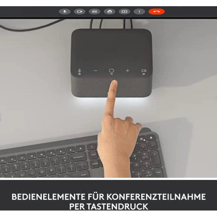 Logitech - Logi Dock, All-in-One USB C Laptop- Dockingstation, Lautsprecher, Noise Cancelling Mikrofone, Bluetooth, HDMI, für Windows/macOS, zertifiziert für Microsoft Teams - Graphit – Bild 4