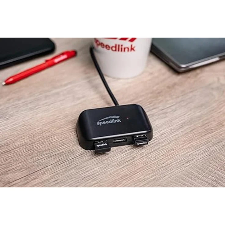 Speedlink SNAPPY EVO 4 Port USB Hub – passiver USB-C 3.1 Gen 1 Hub mit 3x USB-A und 1x USB-C für eine schnelle Datenübertragung mit bis zu 5 Gbit/s, Anschluss über USB-C, schwarz – Bild 4