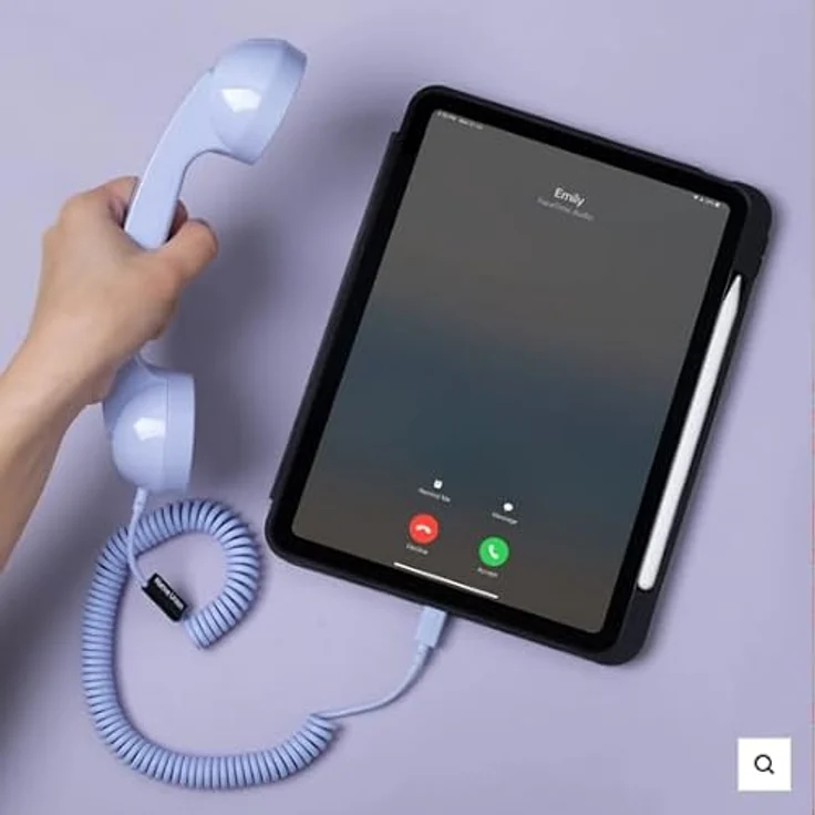 Native Union POP Phone Retro Telefonhörer USB-C azurblau – Bild 4