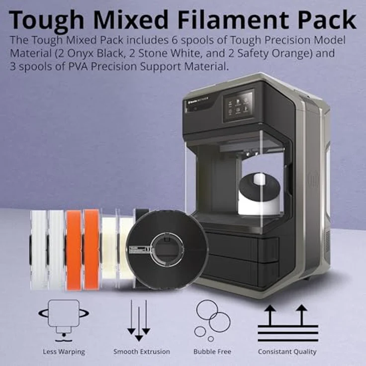 Makerbot Tough Precision, 3D Filament PLA, onyxblack, 0.75kg, hohe Schlagfestigkeit und präzise Teile – Bild 2