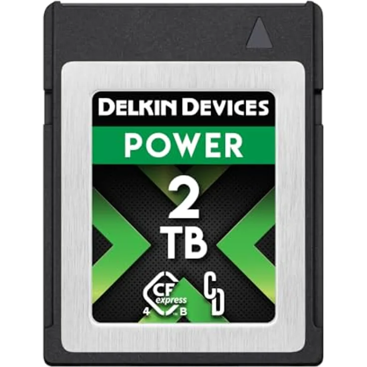 Delkin Devices Power 4.0 CFexpress Typ B Speicherkarte, 2 TB Speicherplatz, Burst-Lesegeschwindigkeiten bis zu 3650 MB/s