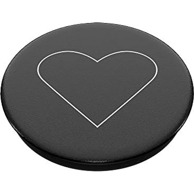 PopSockets PopGrip - Ausziehbarer Sockel und Griff für Smartphones und Tablets mit einem Austauschbarem Top - White Heart Black – Bild 3