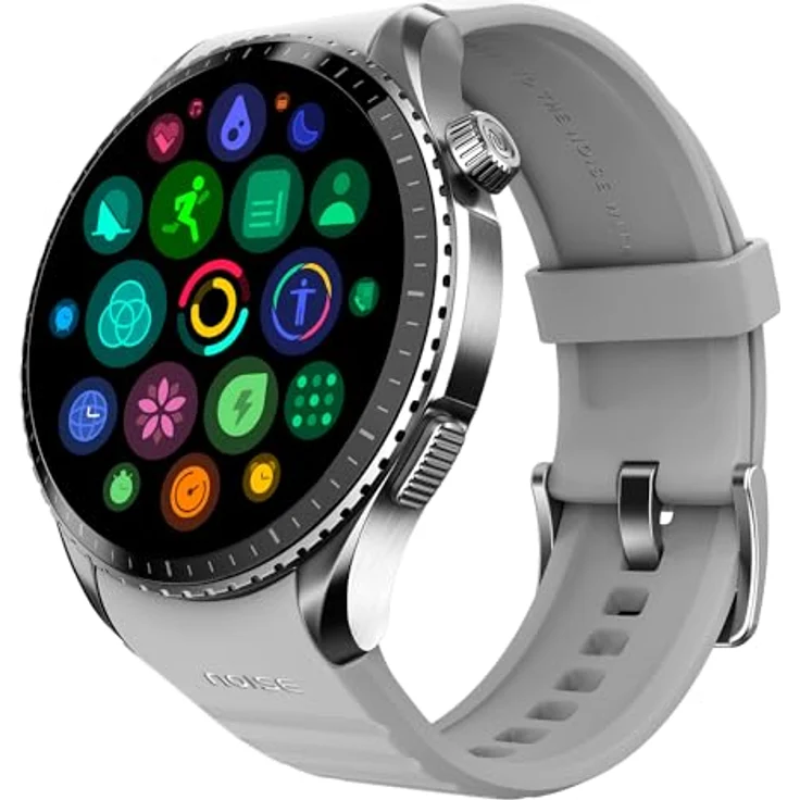 Noise Noise Origin Smart Watch Smoothest UI Experience (New Nebula UI) & EN 1 Processor, 1.46” ApexVision AMOLED Display, Stainless Steel Build, Activity Tracker, Contour-Cut Design, Fitness Age, Stainless Steel – Bild 1