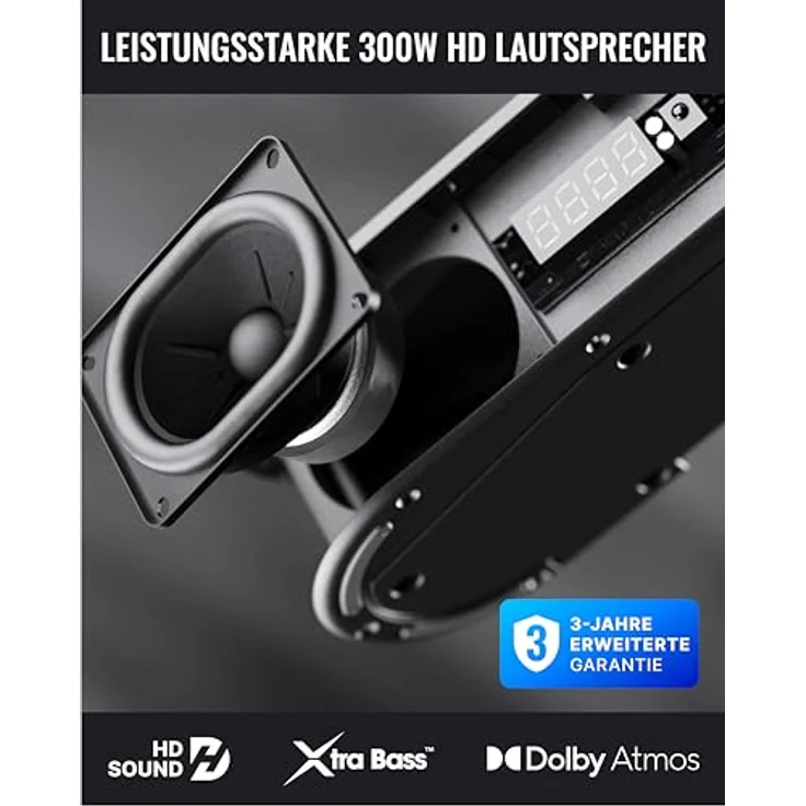 MAJORITY Bowfell Halo Atmos Soundbar, 300W 5.1 Dolby Atmos Surround Sound System mit kabellosem Subwoofer, HDMI eARC und Bluetooth 5.3, kompakte Wandmontage Lösung – Bild 3