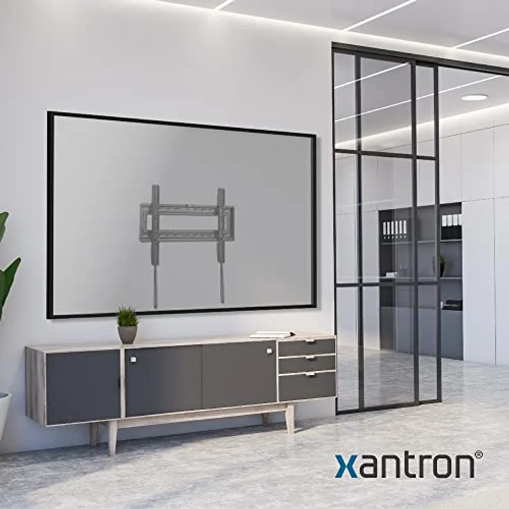 Xantron® STRONGLINE-42 Fernseher Wandhalterung für 37-75 Zoll, VESA 200x200 bis 600x400, max. 50kg, flach mit nur 2.8cm Wandabstand, inkl. Montagematerial – Bild 5