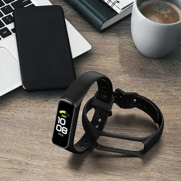 INF Armband für Samsung Galaxy Fit 2 SM-R220, TPE Schwarz, hautfreundlich, robust und wasserabweisend, 14-21,5 cm – Bild 3