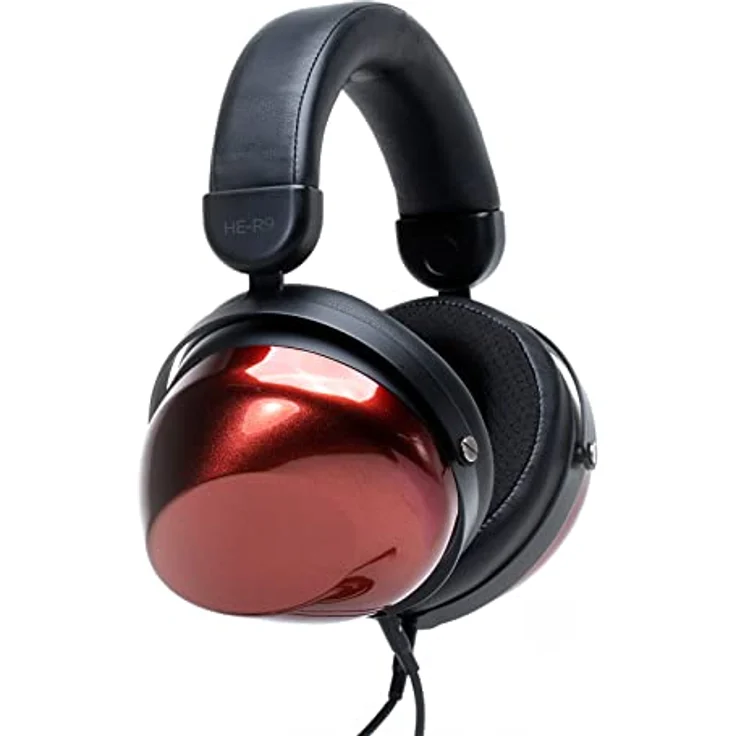 HIFIMAN HE-R9, Dynamische geschlossene Over-Ear-Kopfhörer mit Topologie-Diaphragma und Bluemini R2R DAC Bluetooth Adapter, karmesinrot, drahtlos – Bild 3