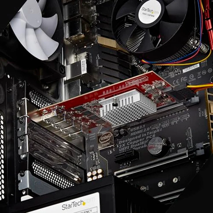 StarTech 4-Port USB-A 10Gbps PCIe Karte, PCI Express 3.0 Erweiterungskarte mit 4 unabhängigen USB 3.2 Controllern und SATA Zusatzstromversorgung – Bild 5