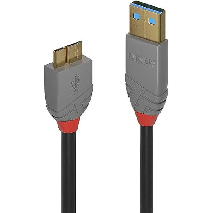 2m USB 3.0 Typ A an Micro-B Kabel Anthra Line (36767) – Bild 2