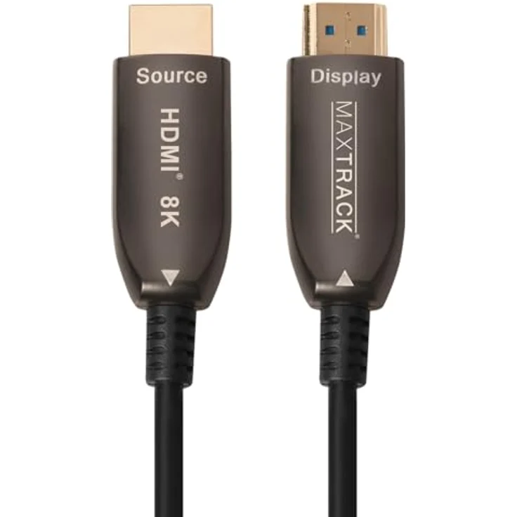 maxtrack aktives HDMI® Glasfaser Kabel C507-10ML - HDMI 2.1, 8K@60Hz, 4K@120Hz, eARC, 3D, HDR, HDCP 2.2, YUV 4:4:4, bis zu 100m Reichweite – Bild 2