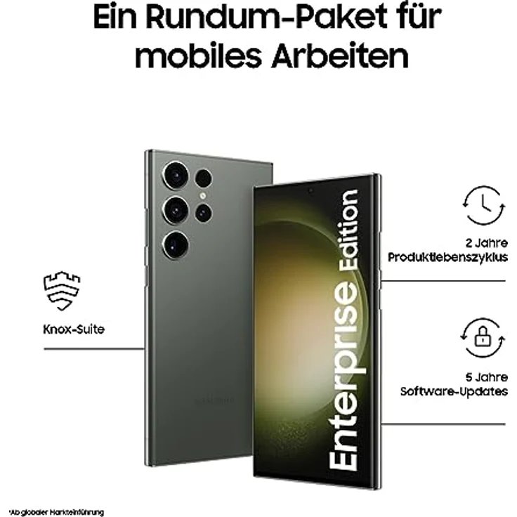 Samsung Galaxy S23 Enterprise Edition, 6,1 Zoll Android Smartphone, 256 GB, 3.900 mAh Akku, Business Handy, Smartphone ohne Vertrag, Phantom Black – Bild 2