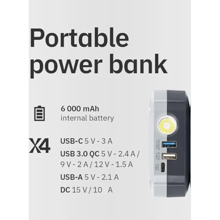 GYS LITHIUM-BOOSTER NOMAD POWER PRO 901 FC 085879, Kompaktes Schnellstartsystem, 820 g leicht – Bild 4