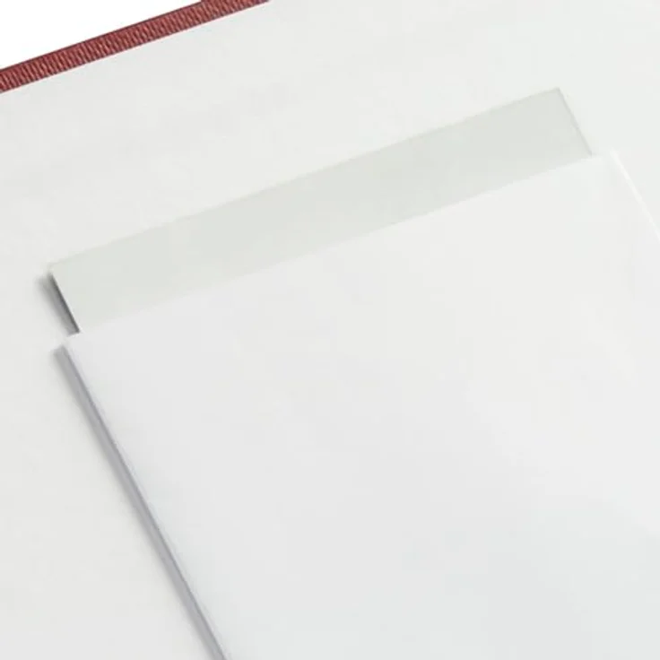 Hama Fotoalbum, 24 x 17 cm, 50 weiße Seiten, 25 Blatt, mit Ausschnitt für Bildeinschub, Fotobuch bordeaux – Bild 8