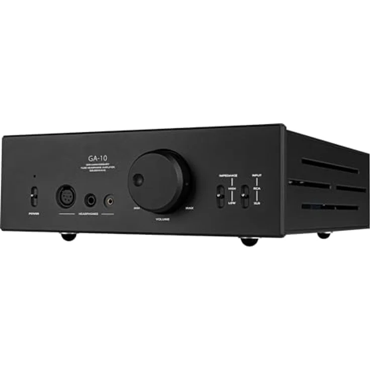 HIFIMAN × GOLDENWAVE GA-10, High-End Desktop-Röhrenkopfhörerverstärker mit symmetrischem Ausgang, ECC83/12AX7 und EL84 Röhren, schwarz – Bild 3