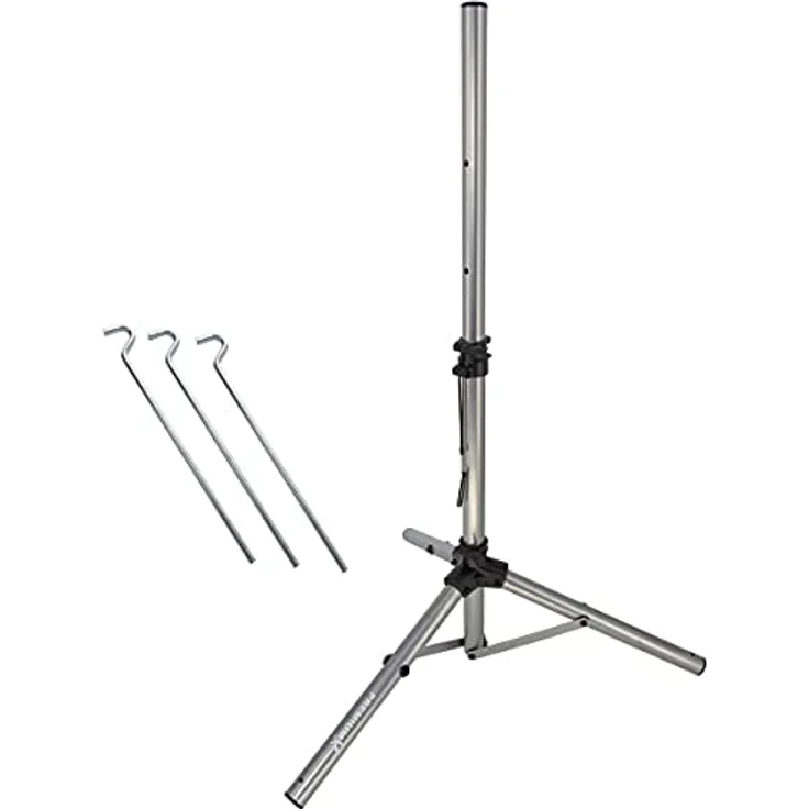 Premium X Mobile Camping Satelliten-Komplettanlage 45cm, anthrazit, Digital HD+ FullHD UHD 4K tauglich mit Single LNB und Dreibein-Stativ inkl. Stahl-Heringen – Bild 5