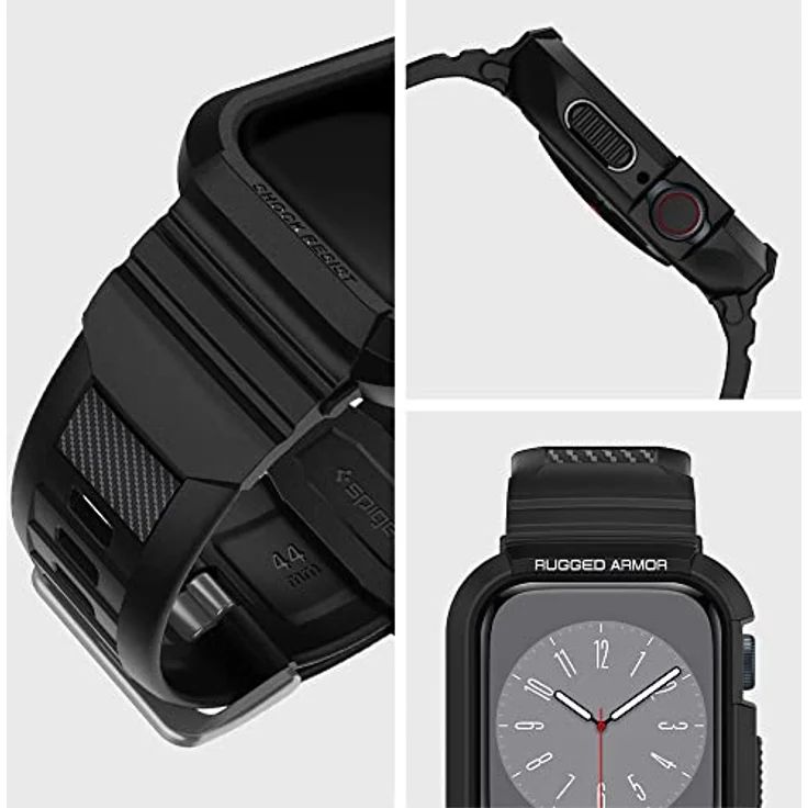 Spigen Rugged Armor Pro für Apple Watch Series 4-5-6 44mm Schwarz – Bild 4