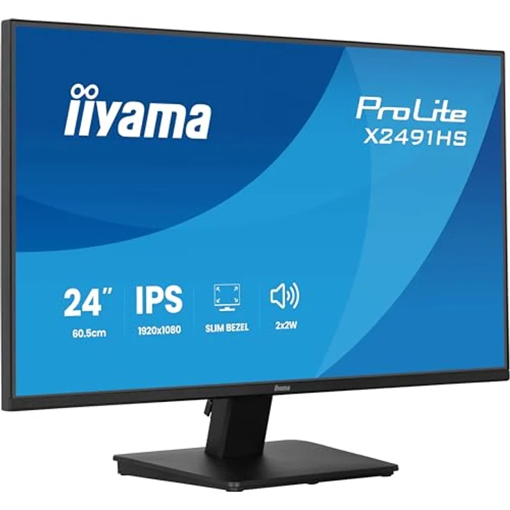 iiyama Prolite X2491HS-B1, 24" Full-HD IPS LED-Monitor, 120Hz, HDMI, DP, Slim-Line, schwarz – Bild 1
