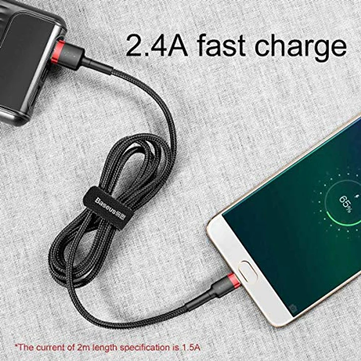 Baseus Cafule Cable - Double Side USB to Microusb QC 3.0, 2.4 A, 1 M (Red/Black) – Bild 9