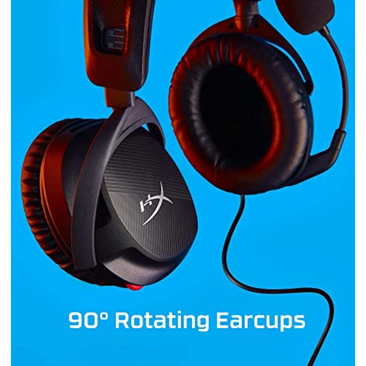 HyperX Cloud Stinger 2 – Größe neu definiert, Leichtes Over-Ear-Headset mit Mikrofon, Stummschaltung durch Wegklappen des Mikrofons, 50mm-Treiber, PC kompatibel, Schwarz – Bild 5