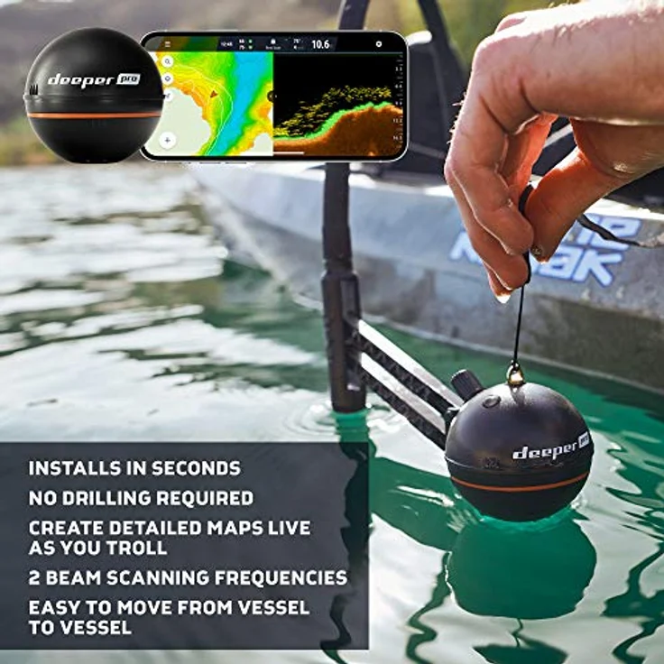 Deeper PRO smart Fischfinder - W-LAN Fischfinder für Kajak- und Belly Boot Angler – Bild 3